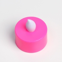 Светодиодные свечи, ночники LED RISALUX &laquo;Семейный очаг&raquo; набор 2 шт., розовые, RGB 3.5&times;3.5&times;4 см