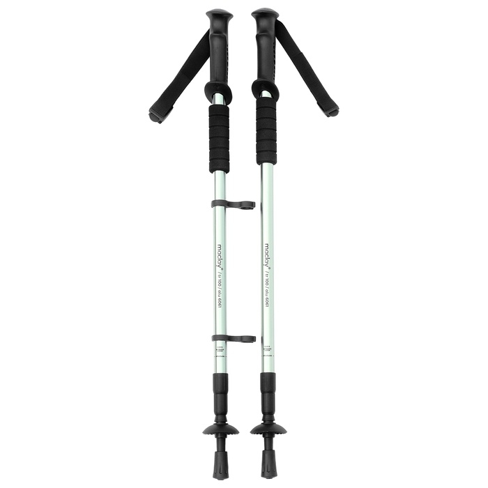 Палки треккинговые Maclay, телескопические, 3-х секционные, до 135 см (2 шт), ПОЛНЫЙ НАБОР   1082322