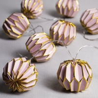 Гирлянда &laquo;Нить&raquo; 2 м с насадками &laquo;Розовый фонарик&raquo;, IP20, прозрачная нить, 10 LED, батарейки AAх2 (нет в комплекте), свечение тёплое белое