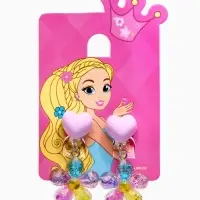 Серьги-клипсы детские Выбражулька &laquo;Цветок&raquo;, сияющие, цветные