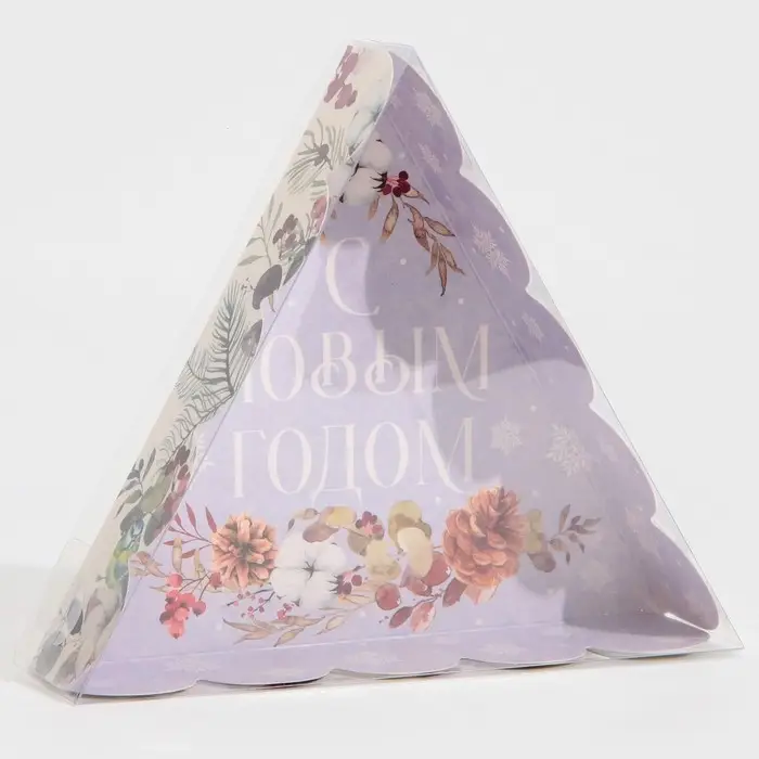 Коробка для кондитерских изделий с пластиковой крышкой &laquo;Акварель&raquo;, 18 х 18 х 4 см