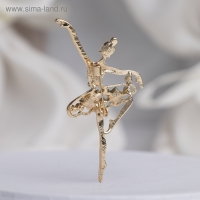 Брошь &laquo;Балерина&raquo; на сцене, цвет зелёно-малиновый в золоте