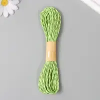 Пряжа 100% целлюлоза "Softino Raffia Color Melange" кручёная, зелёная трава 10м &plusmn;2м
