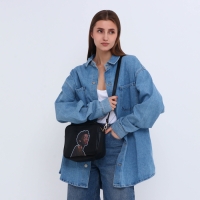 Сумка женская через плечо TEXTURA, маленького размера, цвет чёрный