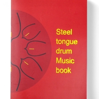 Глюкофон - музыкальный инструмент, дельфин черный, 11 лепестков, 18 х 18 х 11 см