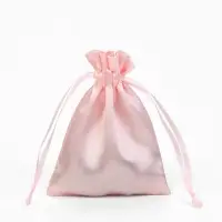 Набор подарочных атласных мешочков 50 шт., 8*10см, цвет светло-розовый (9911259)