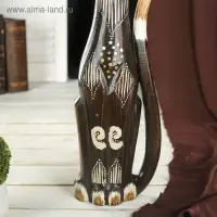 Сувенир дерево "Кошка коричневая с узором" 7х17х50 см