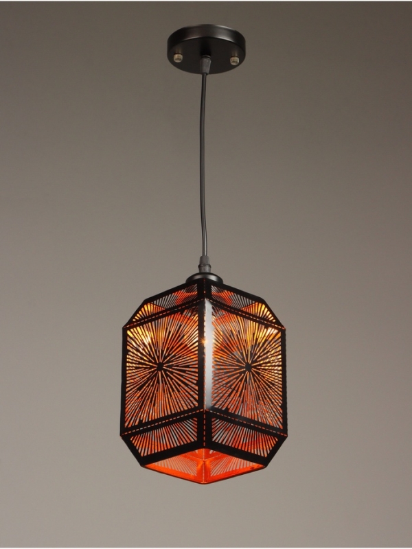 Светильник "Кэлшот" (Сияние) 1х40Вт Е27 черный 13х13х20+100см