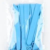 Воздушные шары для моделирования 125 см, d=7.5 см, 10 шт., голубые