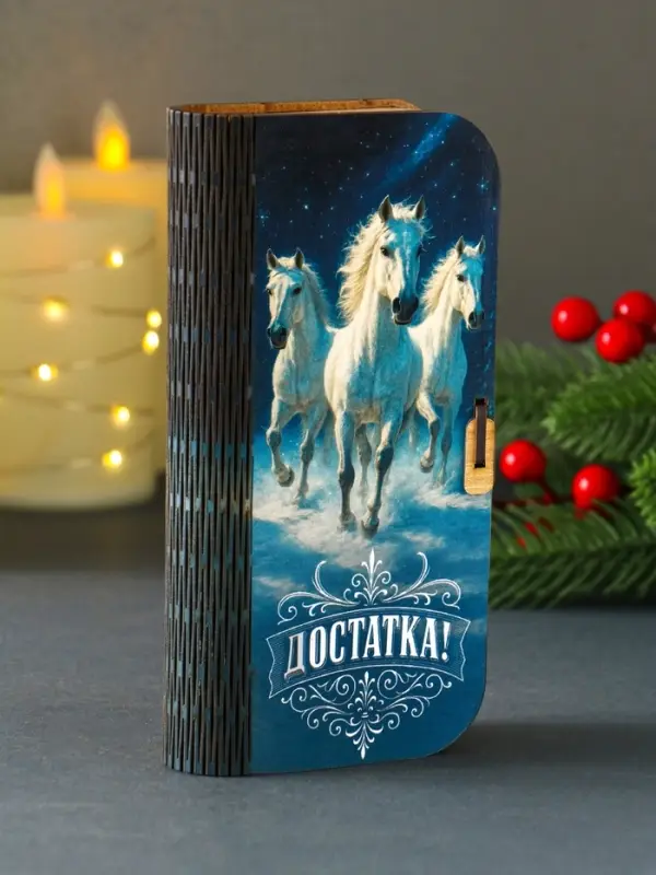 Новогодняя шкатулка "Достатка" 17х8,5 см
