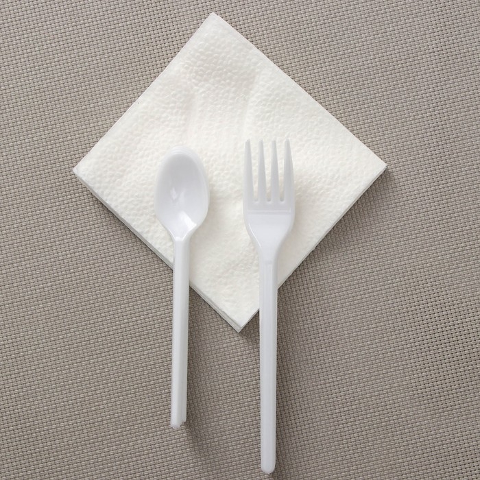 Набор пластиковой одноразовой посуды на 6 персон Не ЗАБЫЛИ! &laquo;Чайный №2&raquo;, цвет белый, чёрный