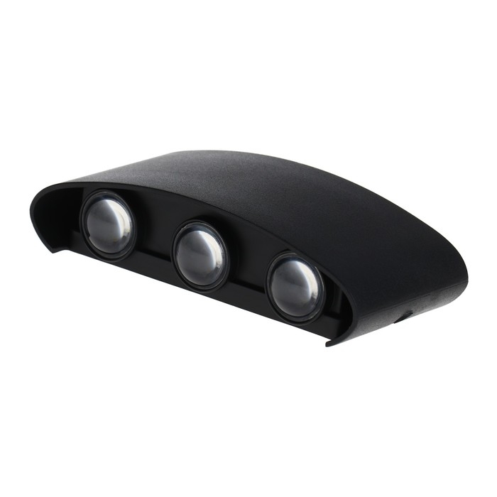 Светильник фасадный &laquo;Полусфера&raquo;, FSD-069, 6 Вт, 4000К, 3 луча, IP65, 220 В, пластик, черный   100842