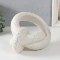 Сувенир полистоун "Абстракция. Узел" белый с чёрными вкраплениями 20х18х11,5 см