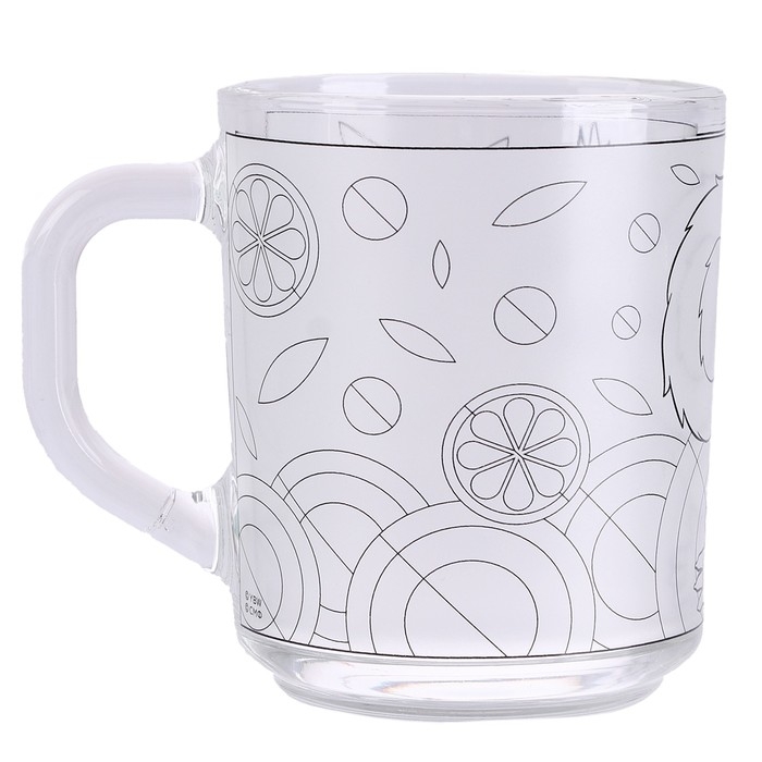 Кружка 230 мл, в наборе с красками и кисточкой &laquo;Чебурашка&raquo;, стекло