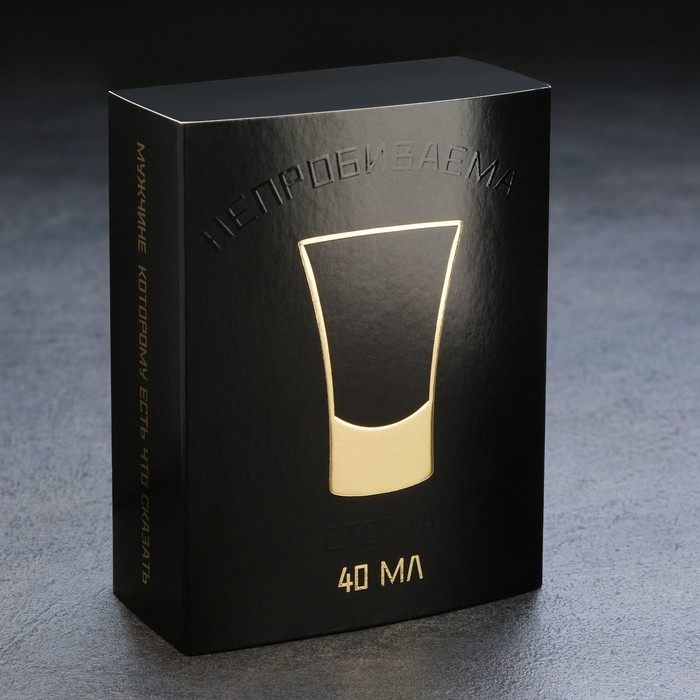 Стопка Стопка "Непробиваемая", в коробке с пулей, 40 мл