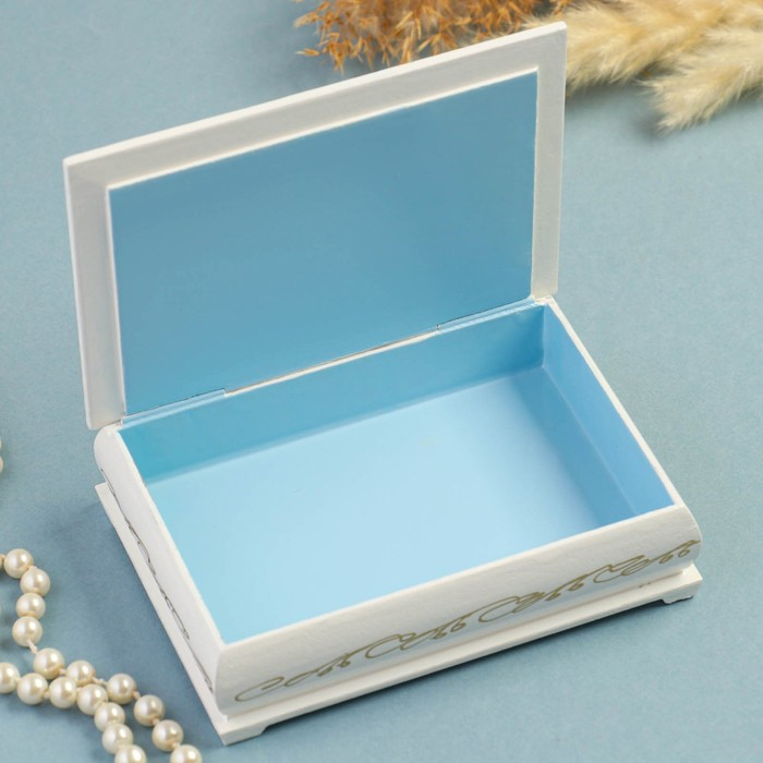 Шкатулка &laquo;Букет цветов в вазе&raquo;, белая, 10&times;14 см, лаковая миниатюра