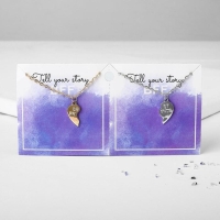 Кулоны &laquo;Неразлучники&raquo; best friends, цвет серебристо-золотой, L=50 см