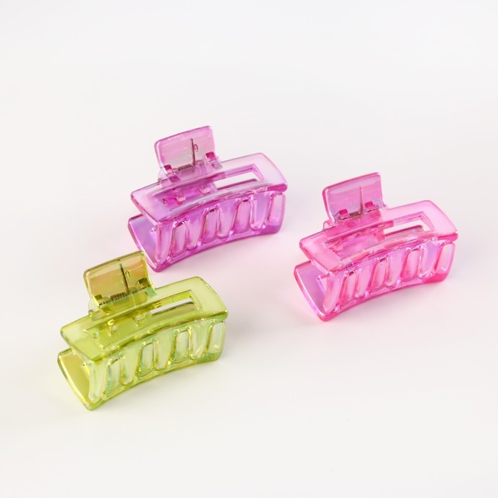 Краб для волос 3 шт. &laquo;Нежность&raquo; 3 шт, 4 х 2,5 х 2 см.