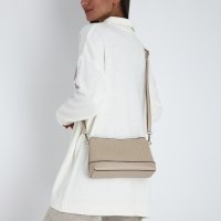 Сумка кросс-боди на молнии, цвет бежевый