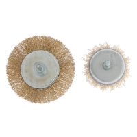 Набор щеток металлических для дрели ТУНДРА, плоская 100 мм, чашка 75 мм, 2 шт.