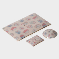 Набор для суши из стекла Доляна &laquo;Сет&raquo;, 3 предмета: соусники 8&times;2 см, 8&times;6 см, подставка 25&times;15&times;2 см