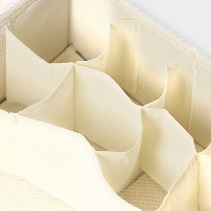 Органайзер для хранения белья LaDо́m &laquo;Франческа&raquo;, 9 ячеек, с крышкой, 35&times;30&times;12 см, цвет серо-голубой