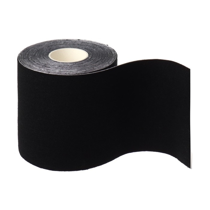 Кинезио - тейп, 7,5 см &times; 5 м, цвет чёрный
