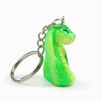 Новогодний брелок для ключей, объемный &laquo;Новый год: Змея с монетой&raquo; 2,7 х 8,5 см