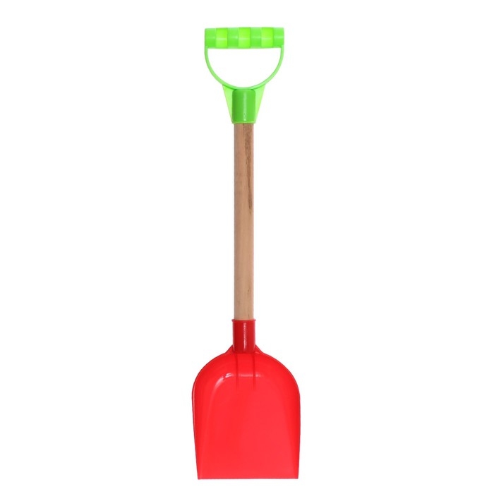 Детская лопатка с деревянной ручкой, 41 см, МИКС