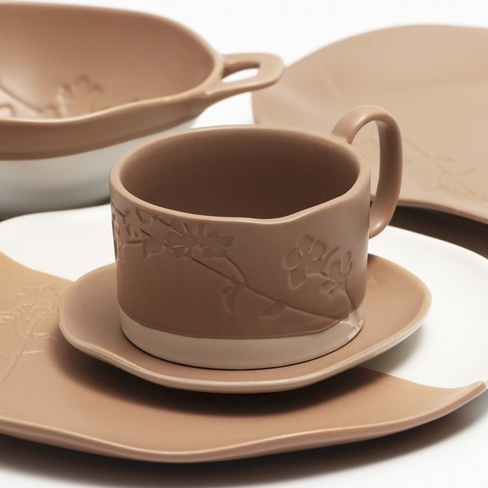 Тарелка керамическая глубокая &laquo;Монблан&raquo;, 21х15 х 5,8 см, 400 мл