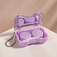 Набор для контактных линз, в футляре с зеркалом, 4 предмета, цвет МИКС