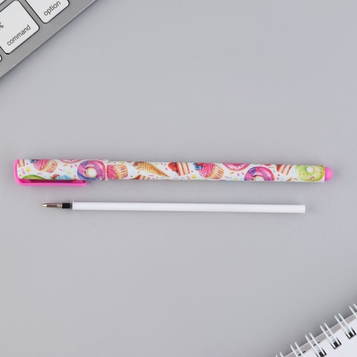 Ручка шариковая синяя паста, 0.7 мм &laquo;Сладкая жизнь&raquo; пластик