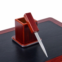 Набор настольный 7в1 (каранд-ца,подст д/ручек,визит-ца,часы Д-009,этажерка,нож канц,подст,)