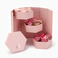 Трехуровневания мыльная композиция розовая