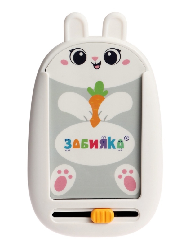 Интерактивный планшет с карточками "Зайчик" русская озвучка, 60 двустронних карточек