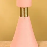 Подсвечник на 1 свечу текстурный "Пудровый" 10,5х10,5х19,5 см