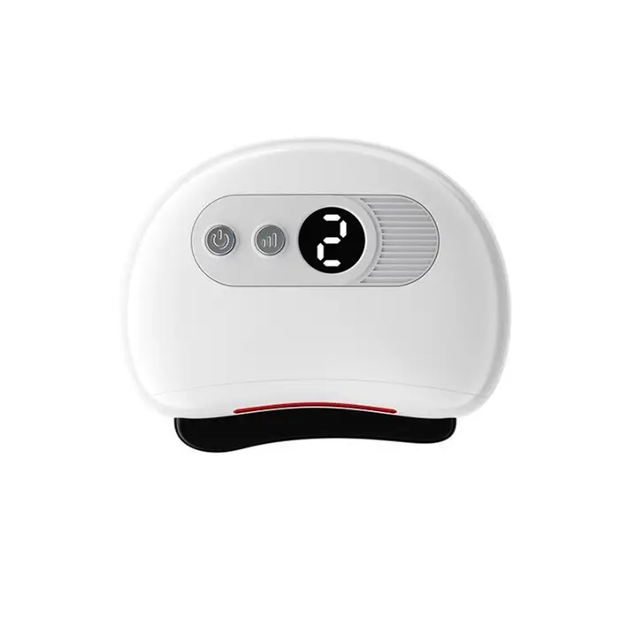 Массажер для лица LEM-30, белый, вибрационный, гуаша, подогрев, от АКБ