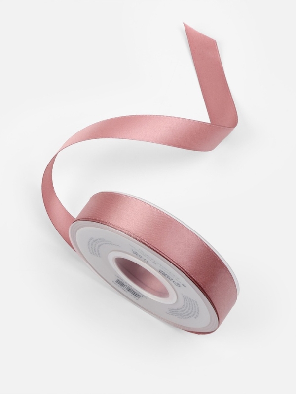 Лента атласная двухсторонняя №164 20мм*25&plusmn;1м пудровый TR