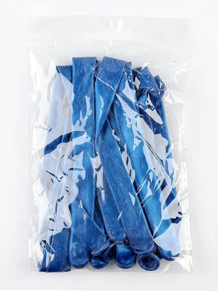 Воздушные шары для моделирования 125 см, d=7.5 см, 10 шт., сапфирово-голубые