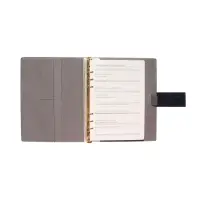 Органайзер на кольцах, А5, с хлястиком, 80л, линия, к/зам, Синий