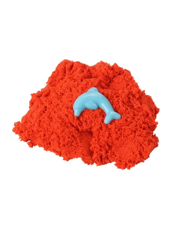 Игрушки в наборе ТМ "Космический песок" красный + формочка 150 г. Пакет.