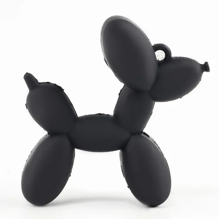 Алмазная мозаика на брелоке "Собачка" черный