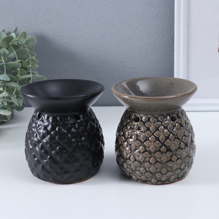 Аромалампа керамика Аромалампа керамика "Геометрические узоры" МИКС 9х9,5х11 см