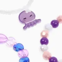 Браслет детский &laquo;Выбражулька&raquo;, 3 шт. набор, осьминог, бусины, сиреневый