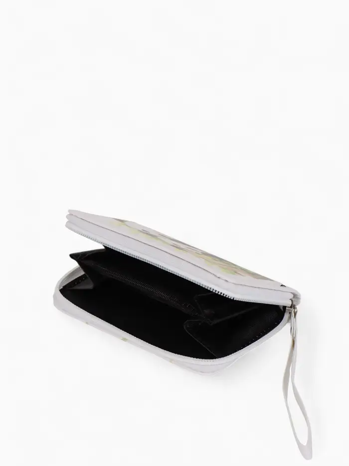 Кошелек дет 07-01-01 Июнь2530 медведь, 12*1,5*9 см, 2 отд+отд/молн, д/карт, белый