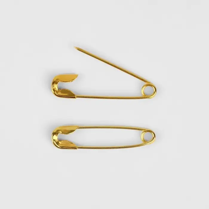 Булавки английские, 19 мм, 50 шт., цвет золотой