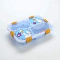 Ланч - бокс с 4 секциями &laquo;Наслаждаюсь&raquo;, 23 х 17 х 5,5 см, голубой