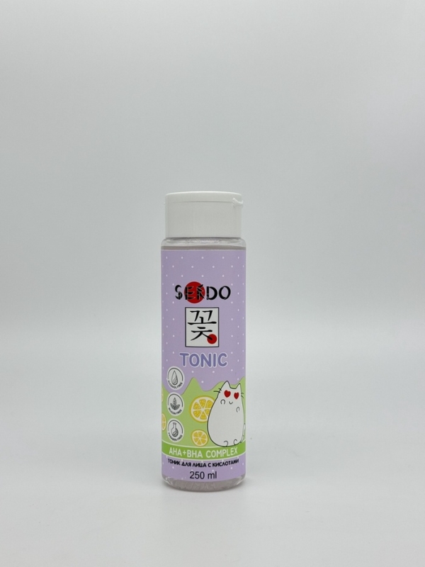 Тоник для лица SENDO с кислотами AHA+BHA complex face tonic, 200 мл