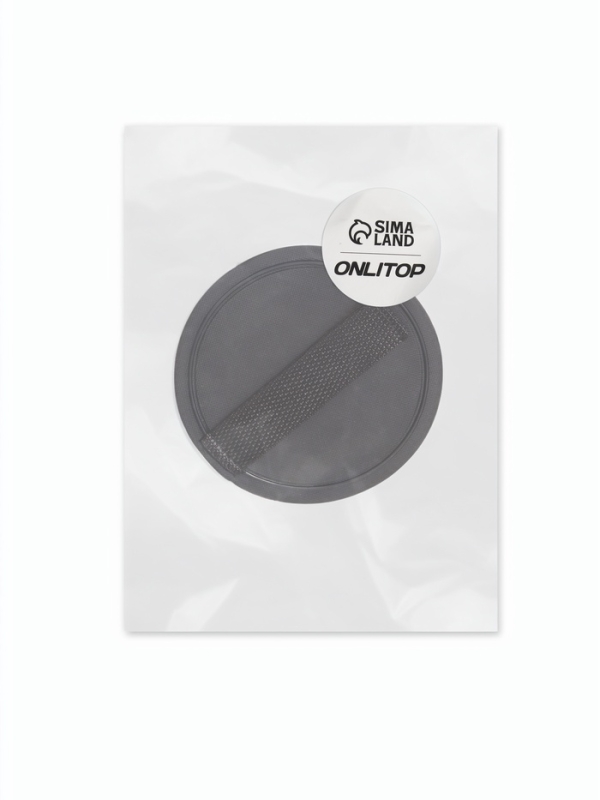 Варежка для пилинга, с держателем, d = 12 см, цвет чёрный