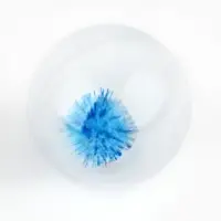 Шарик для кошек с помпошкой, 4 см, фасовка в банку по 25 шт, МИКС